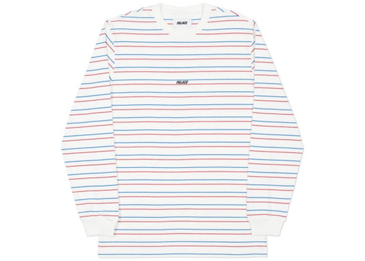Palace Basically a Stripe Longsleeve White/Blue/Red