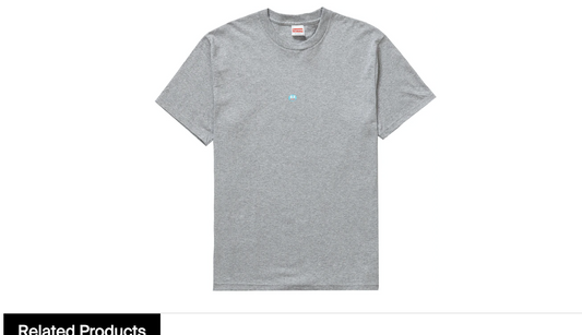 Supreme Sticker Tee Heather Grey