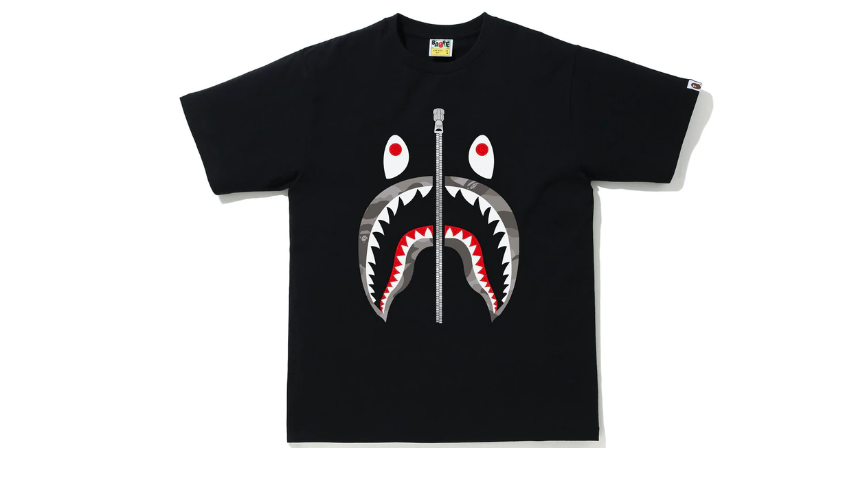 BAPE Color Camo Shark Tee Black/Gray