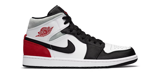 Jordan 1 Mid SE White Black Red Spruce