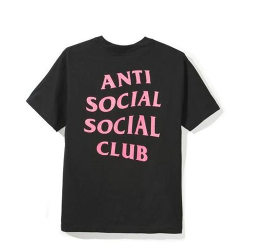 Anti Social Social Club Logo Tee Black/Pink