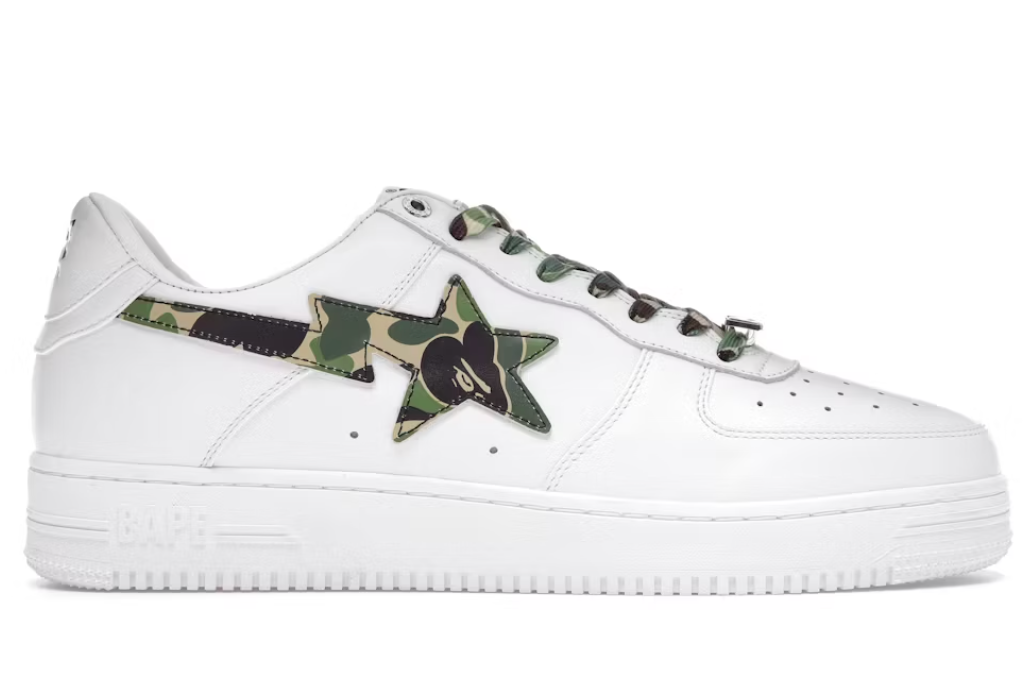 A Bathing Ape Bape Sta Low White ABC Camo Green (2021)