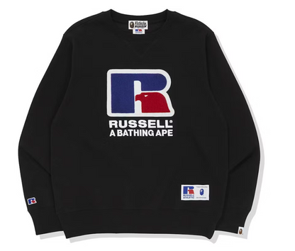 BAPE x Russell Crewneck Black