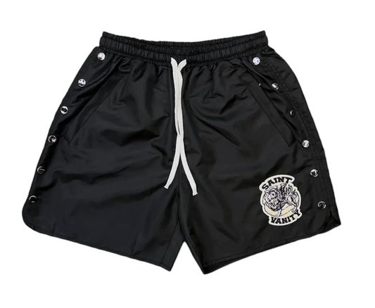 Saint Vanity Nylon Shorts Black