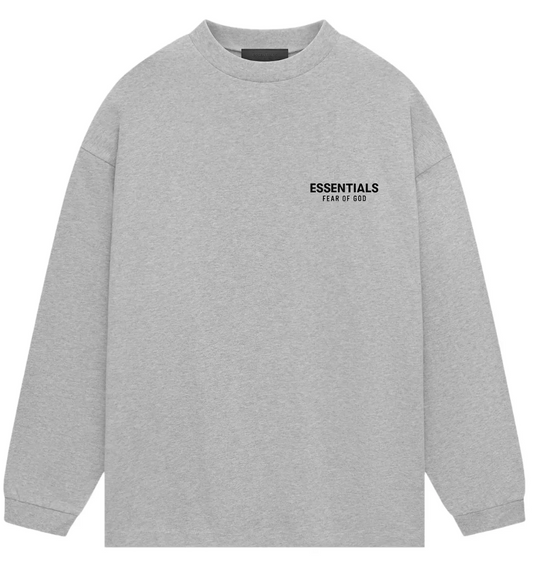 Fear of God Essentials Jersey Long-Sleeve Shirt 'Light Heather Grey'