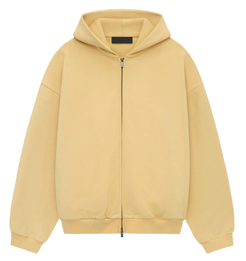Fear of God Essentials Heavy Fleece Full Zip Hoodie 'Amber'