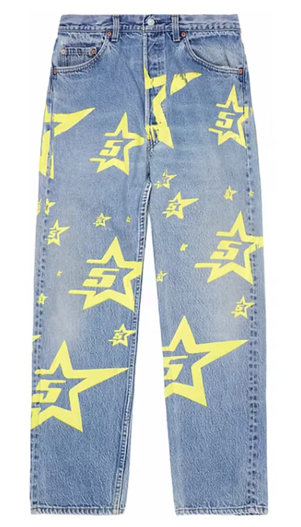 Sp5der 5Star Vintage 501 Denim Indigo 'Light Washed Blue'