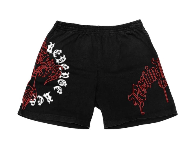 Revenge Web Cross Shorts Black
