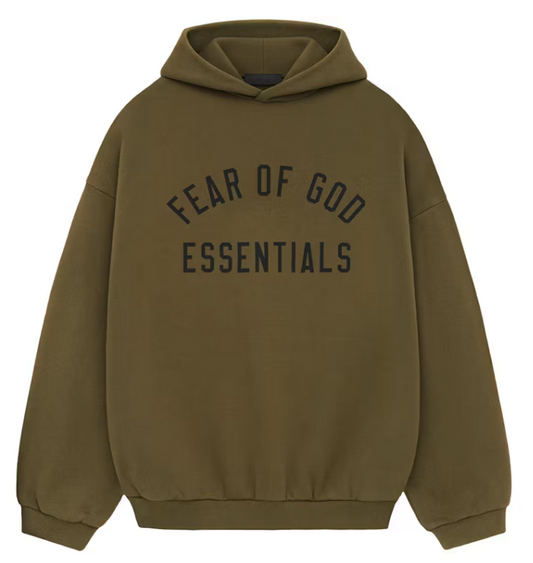 Fear of God Essentials Fleece Hoodie Olive