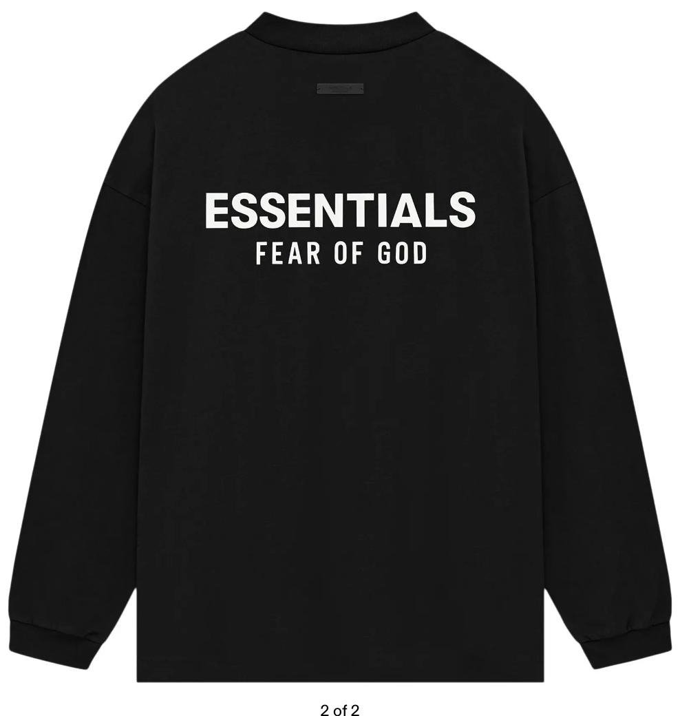 Fear of God Essentials Jersey Long-Sleeve Shirt 'Black'