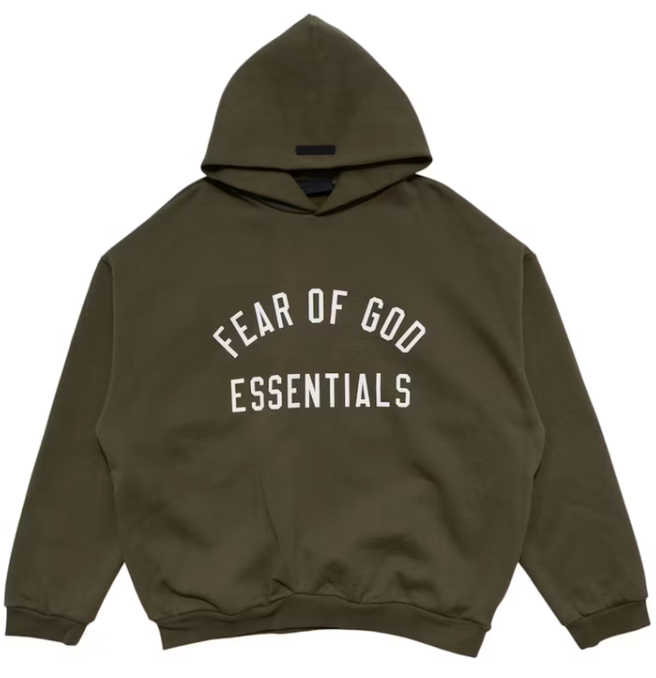 Fear of God Essentials Fleece Hoodie Military