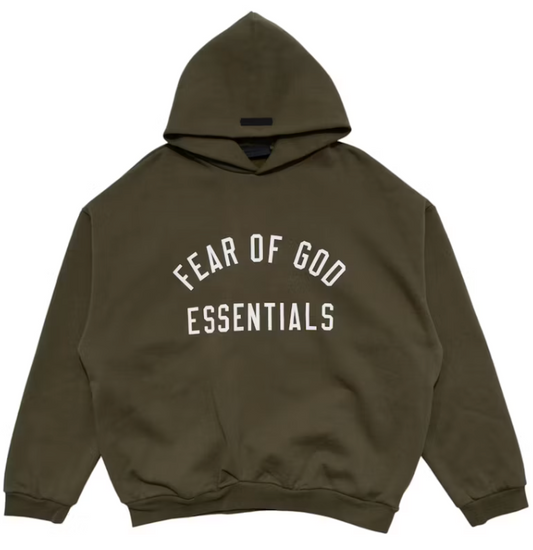 Fear of God Essentials Fleece Hoodie Military