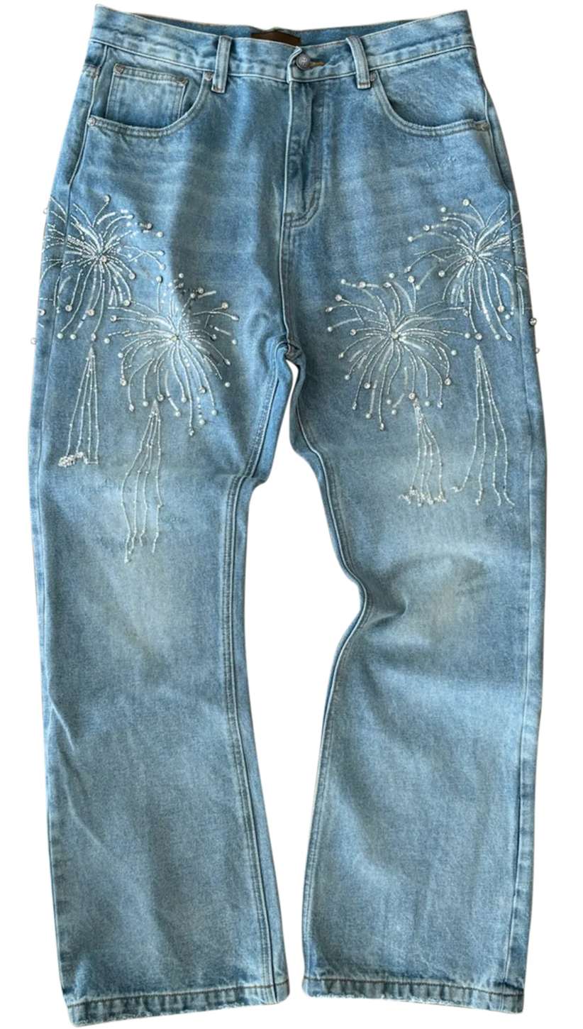 Birth of royal child Fireworks Wash Denim