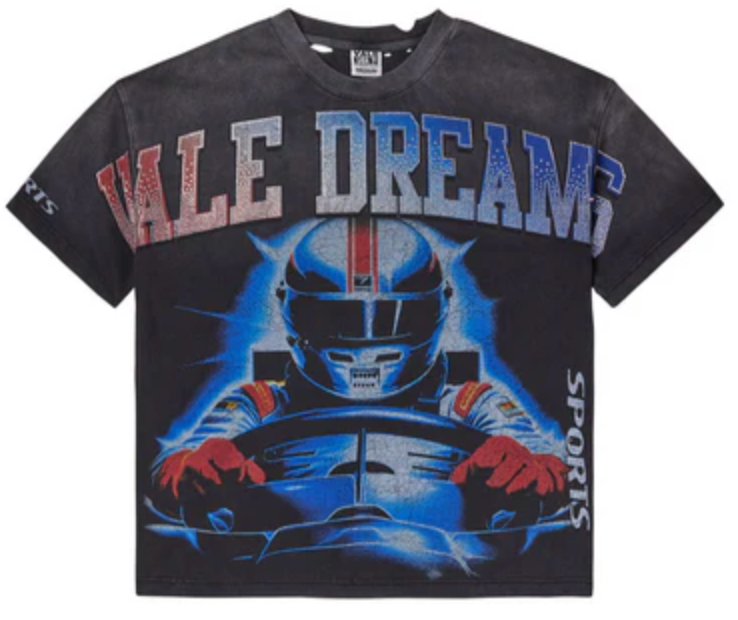 Vale Forever Valley Dreams Black Speed Racer Bling Tee