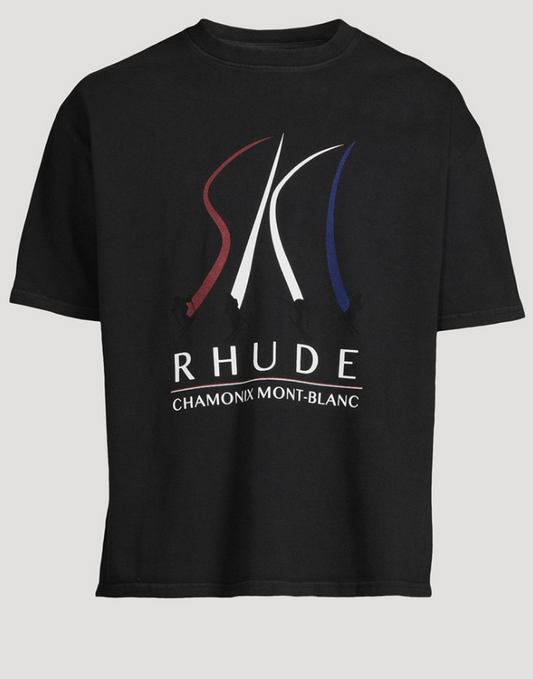 rhude chamonix shirt balck
