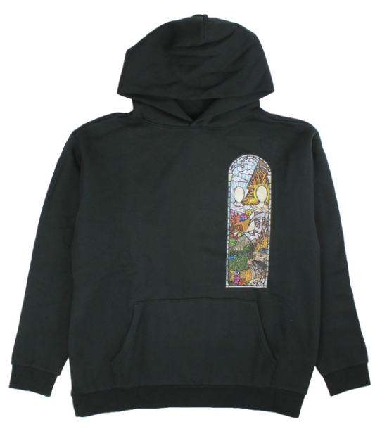 Who Decides War Stained Glass Black Hoodie
