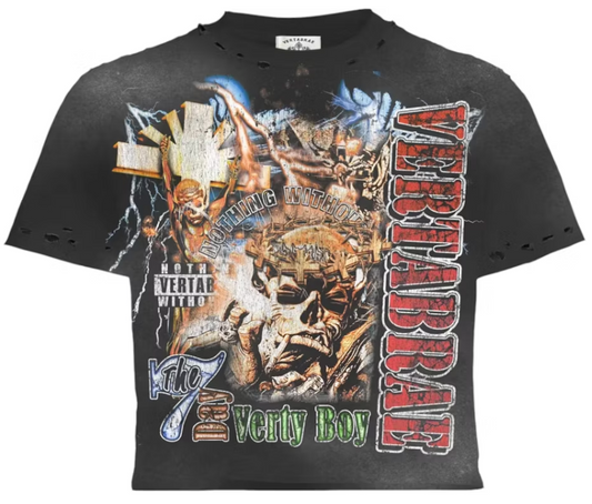 Vertabrae 7 Rap Tee Black