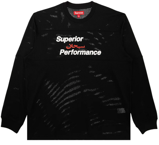 Supreme Arabic Mesh Long-Sleeve Top 'Black'
