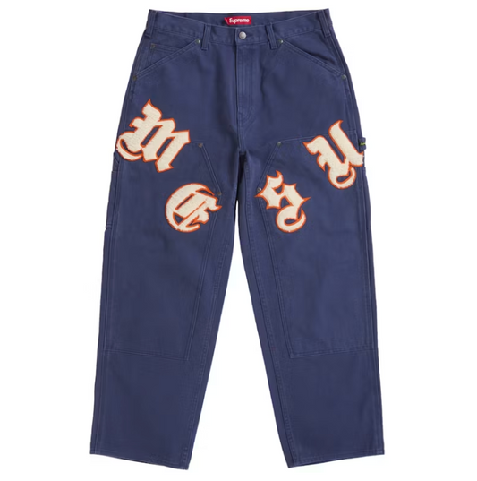 Supreme Old English Canvas Double Knee Painter Pant Navy