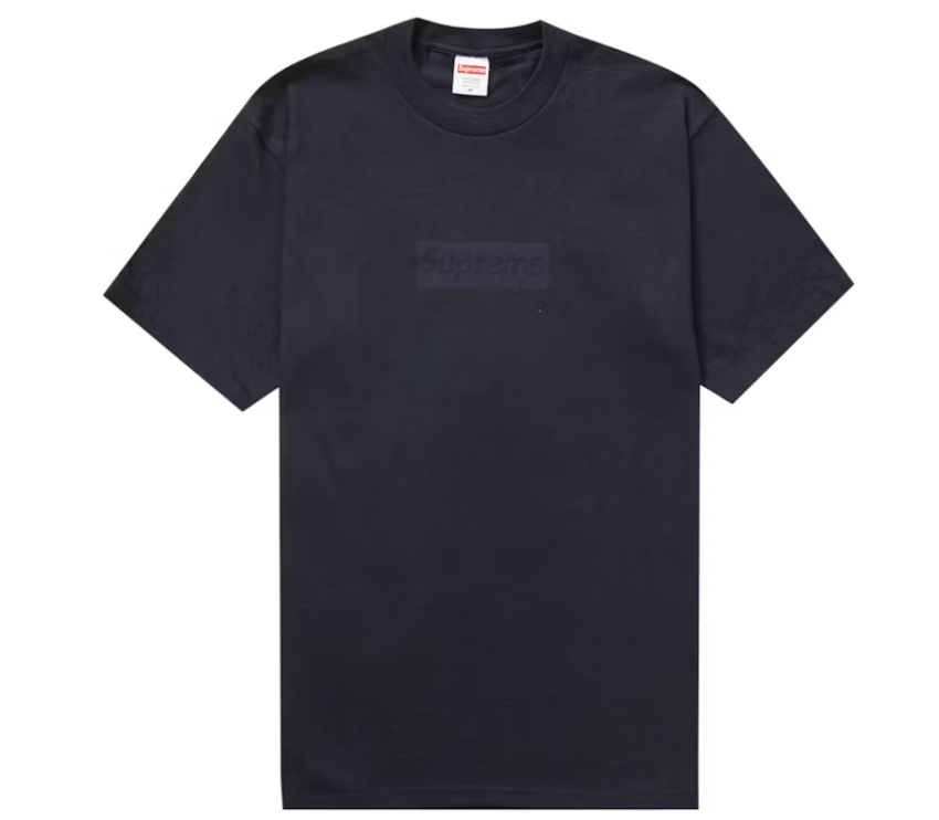 Supreme Tonal Box Logo Tee Navy