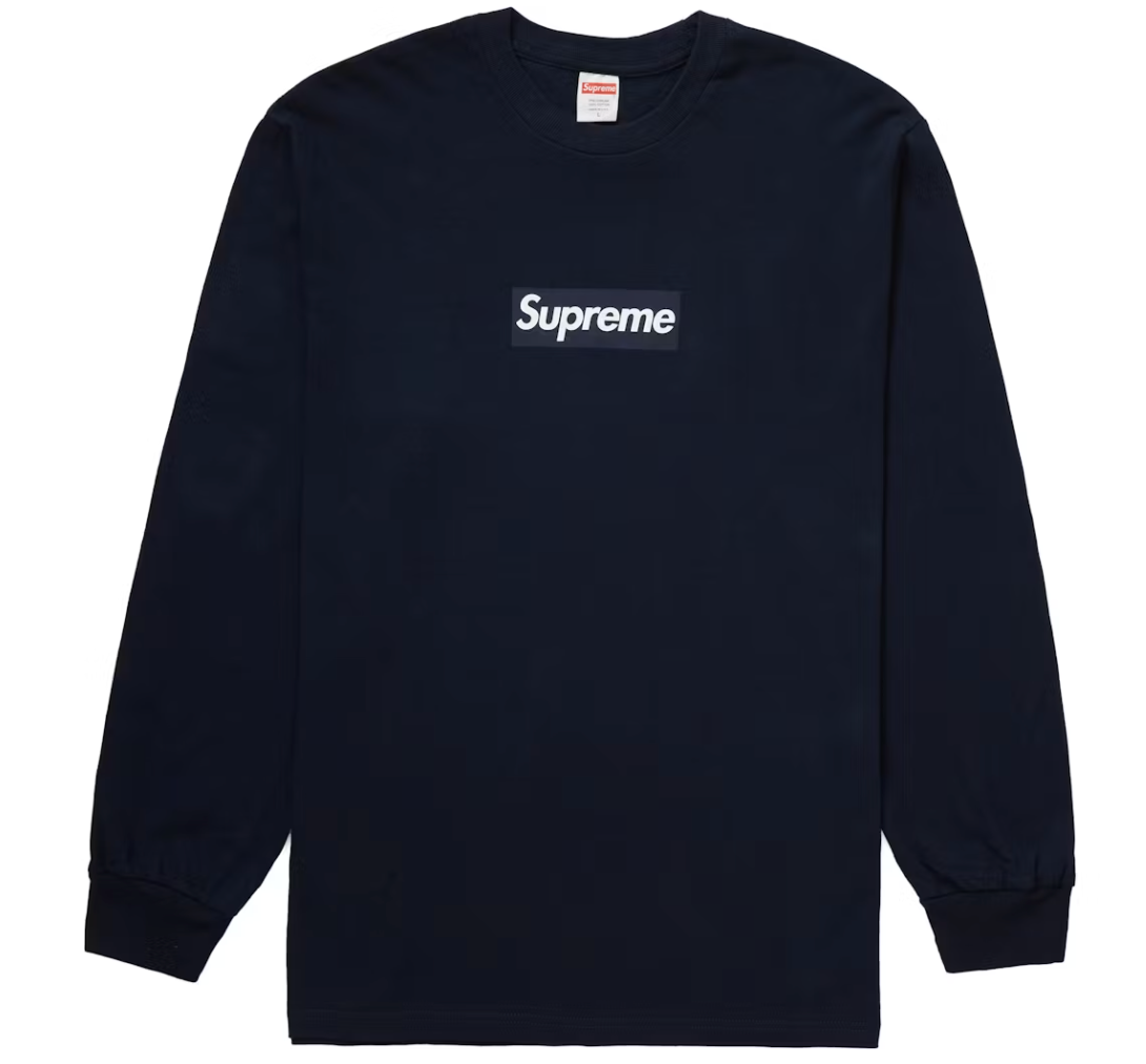 Supreme Box Logo L/S Tee Navy