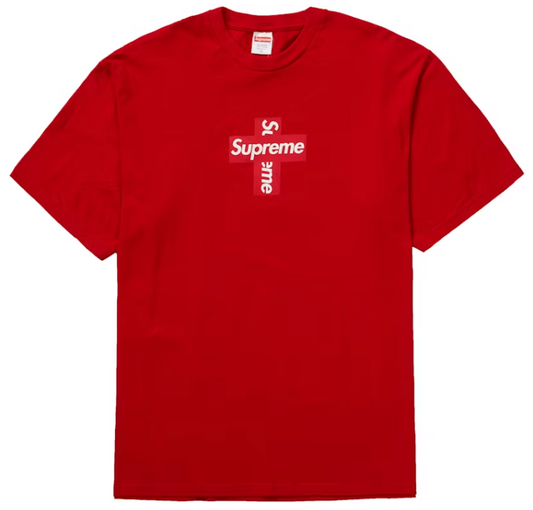 Supreme Cross Box Logo tee red
