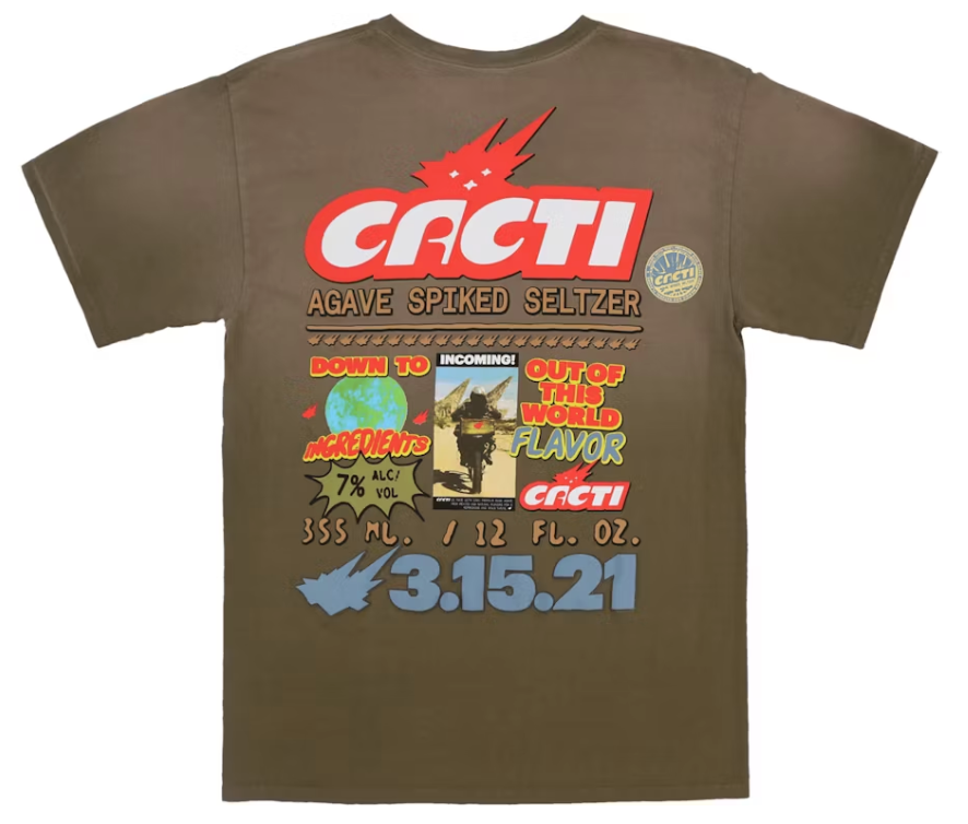 Travis Scott Cacti Down To Earth Tee 2 Brown