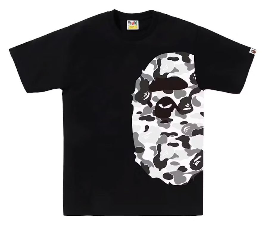 BAPE ABC Camo Side Big Ape Head Tee Black/Grey