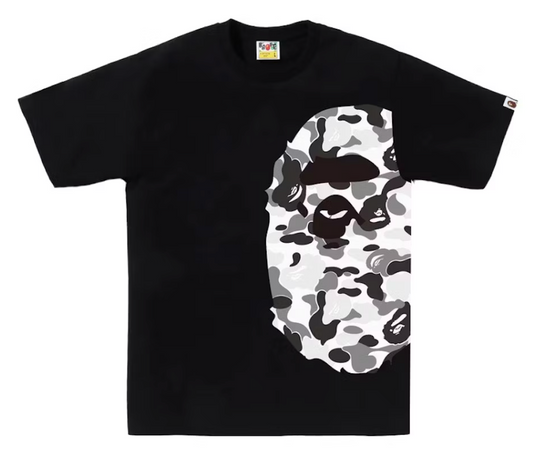 BAPE ABC Camo Side Big Ape Head Tee Black/Grey