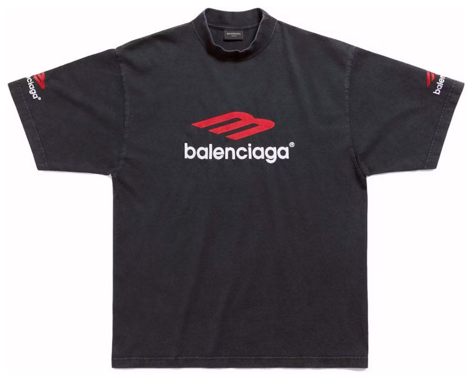 Balenciaga 3B Sports Icon T-shirt Black/Red/White