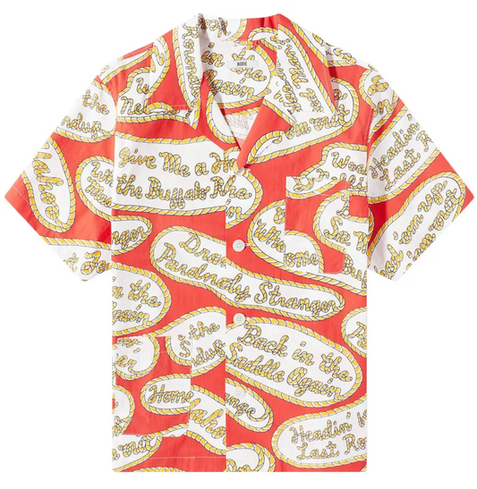 Bode Rodeo Slogans Short-Sleeve Shirt / Shorts Set 'Red/Multicolor'