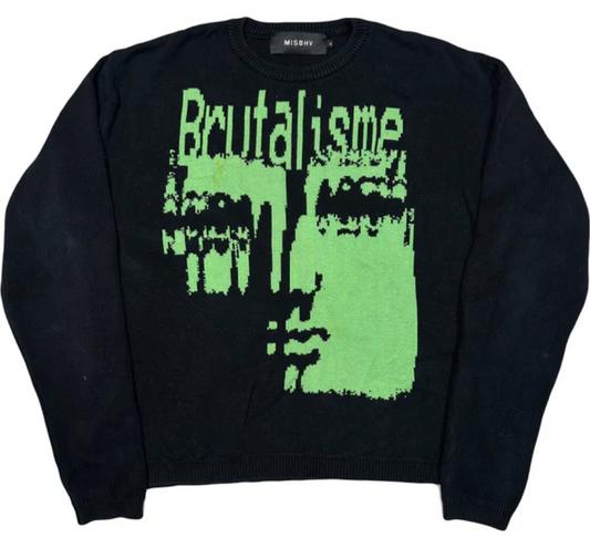 Misbhv Brutalisme Knitted Sweatshirt Black/Green