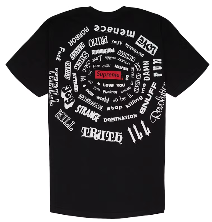 Supreme Spiral Tee Black