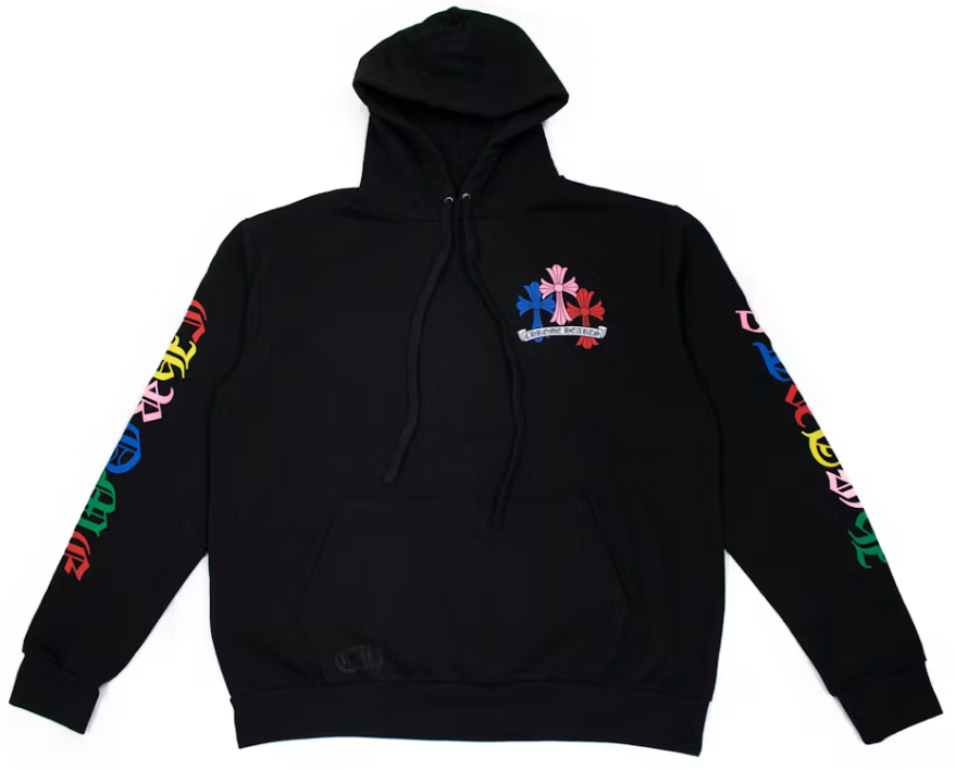 Chrome Hearts Multi Color Cross Cemetery Hoodie Black