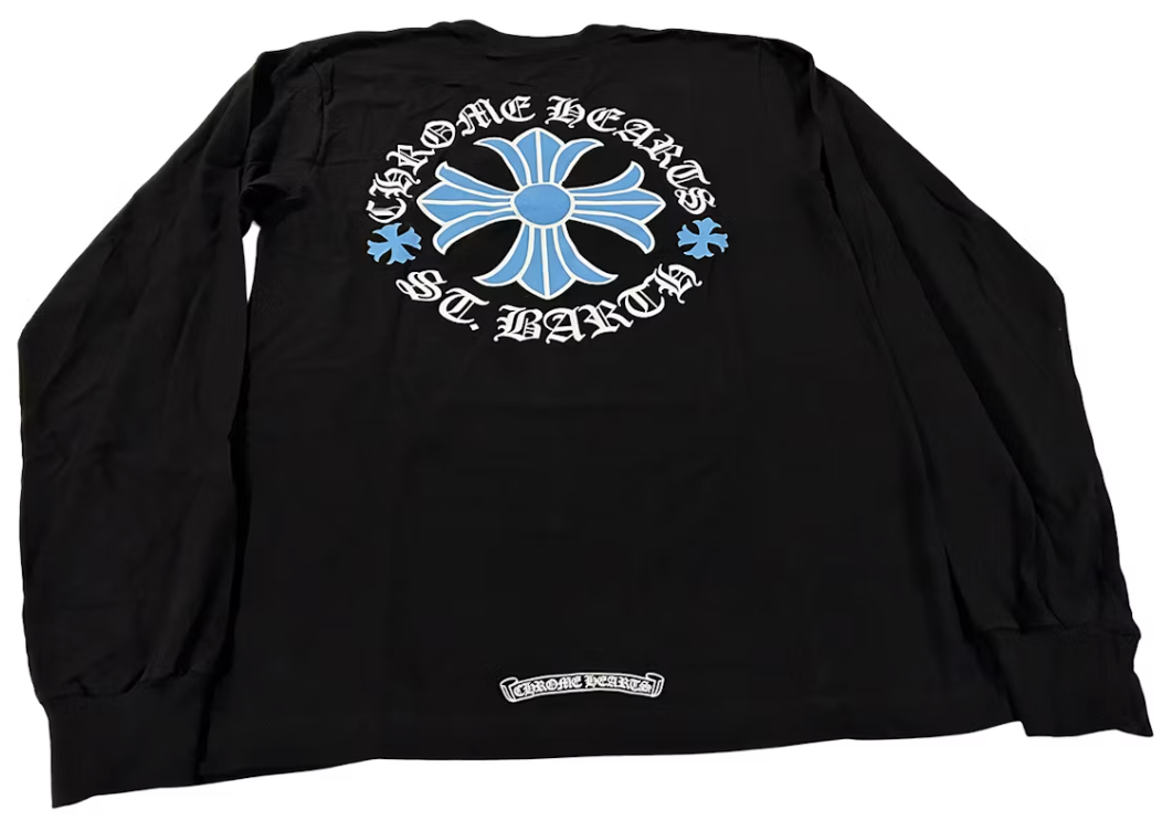 Chrome Hearts St. Barth's Exclusive Long Sleeve T-shirt Black/Blue