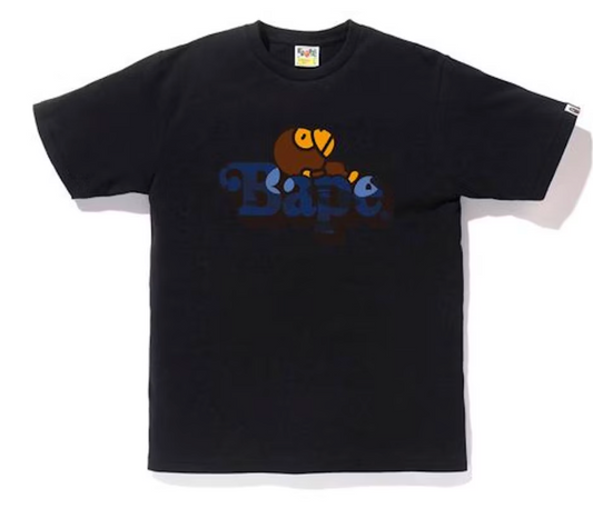 BAPE Color Camo Milo On Bape T-shirt Black/Navy