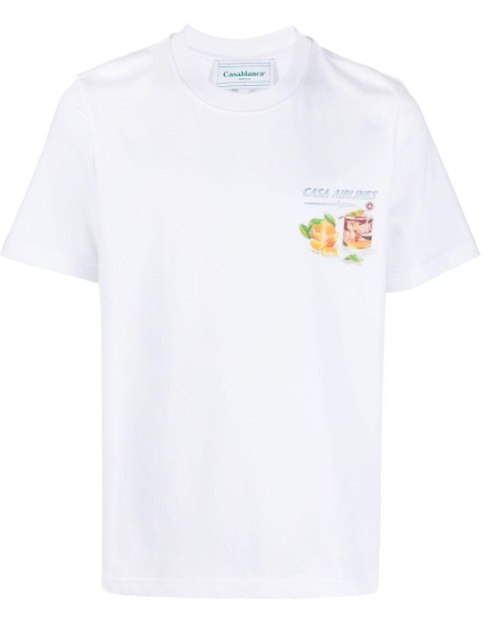 Casablanca T-Shirt 'Panoramique' White