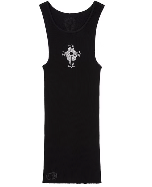 Chrome Hearts Hairy Cross Rib Tank Black