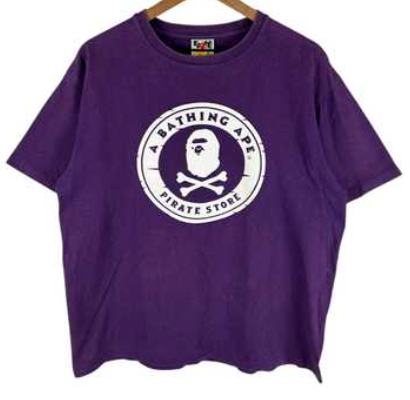 BAPE A Bathing Ape Pirate Store T-Shirt Purple