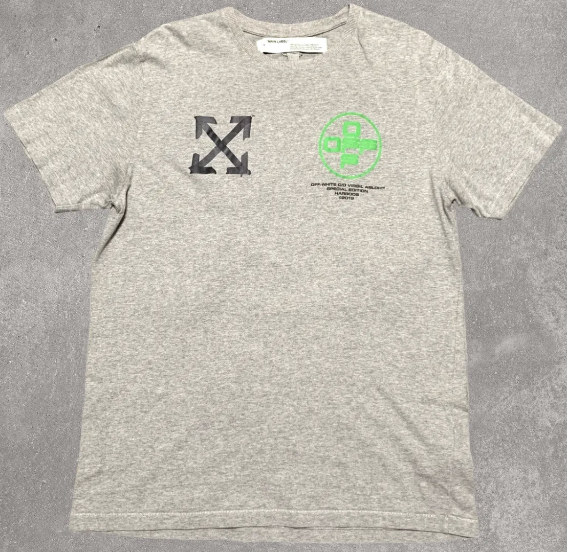 Off-White Arrows Grey Tee Virgil Abloh Harrods 19