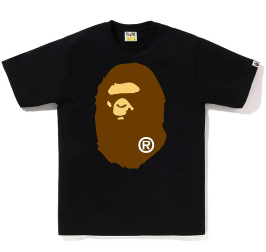 a bathing ape big ape head rug tee black