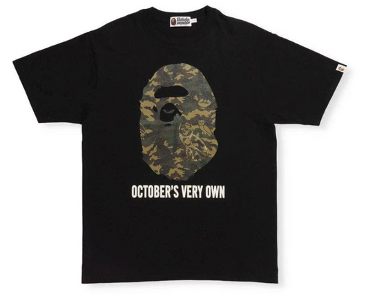 BAPE X OVO WOODLAND CAMO APE HEAD T-SHIRT