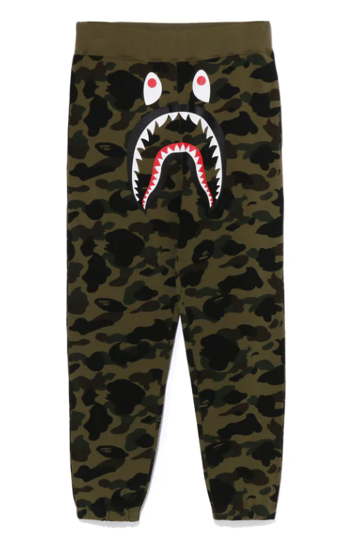bape sweatpants camo shark