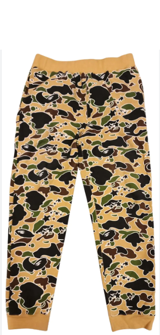 BAPE Sta Camo Sweat Pants 'Yellow'