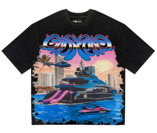Godspeed Miami Yacht Tee Black