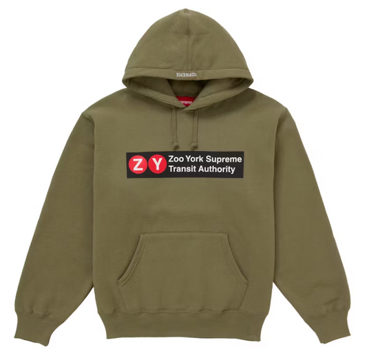 Supreme Zoo York Hooded Sweatshirt Light Olive