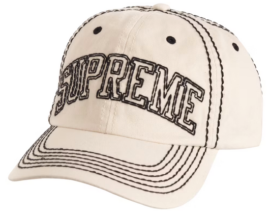 Supreme Big Stitch 6-Panel Hat Natural