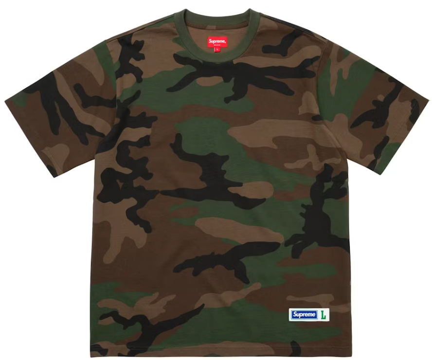 Supreme Athletic Label S/S Top Woodland Camo