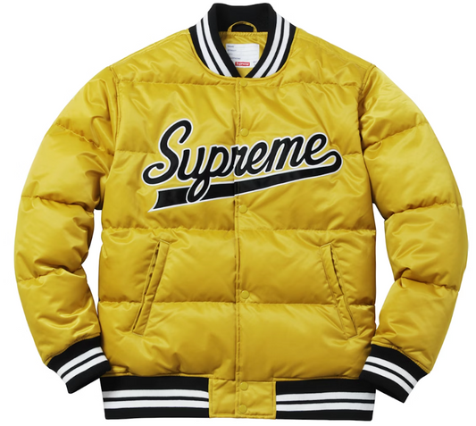 Supreme script varsity yellow