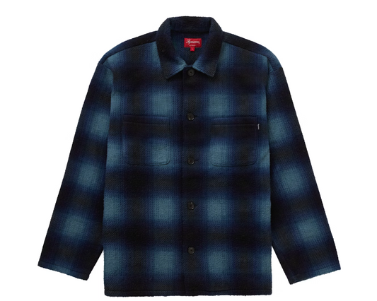 Supreme shadow plaid fleece blue